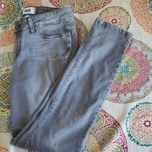 PAIGE gray verdugo ultra skinny Jean's 28